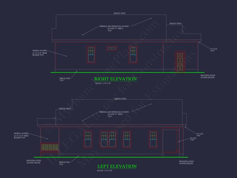 Stylish Home Blueprint: Bungalow Floor Plan Design with CAD