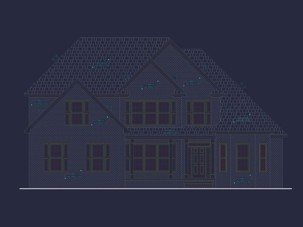 54' x 44' Traditional House Plan with Brick Exterior & Bonus Spaces