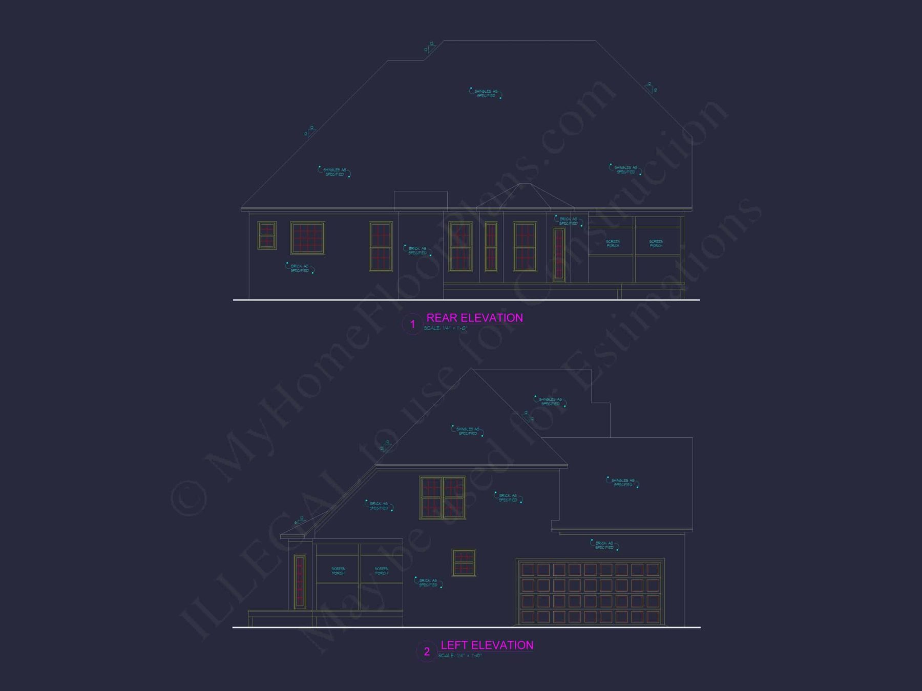 54' x 44' Traditional House Plan with Brick Exterior & Bonus Spaces
