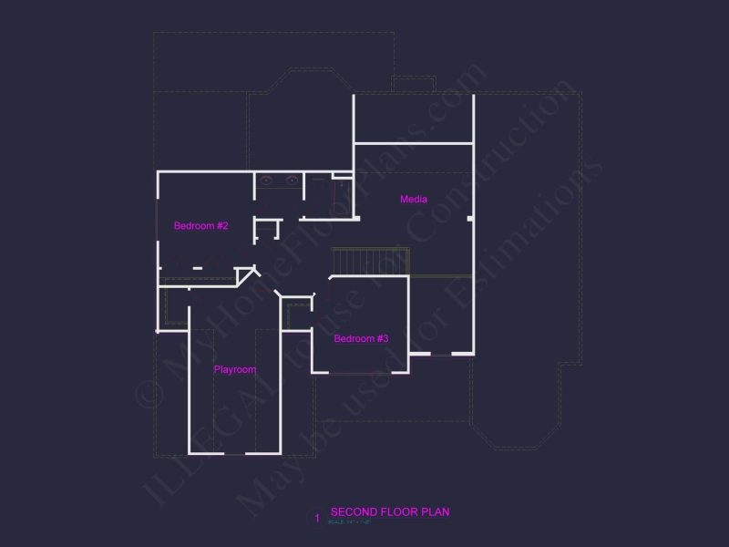 54' x 44' Traditional House Plan with Brick Exterior & Bonus Spaces