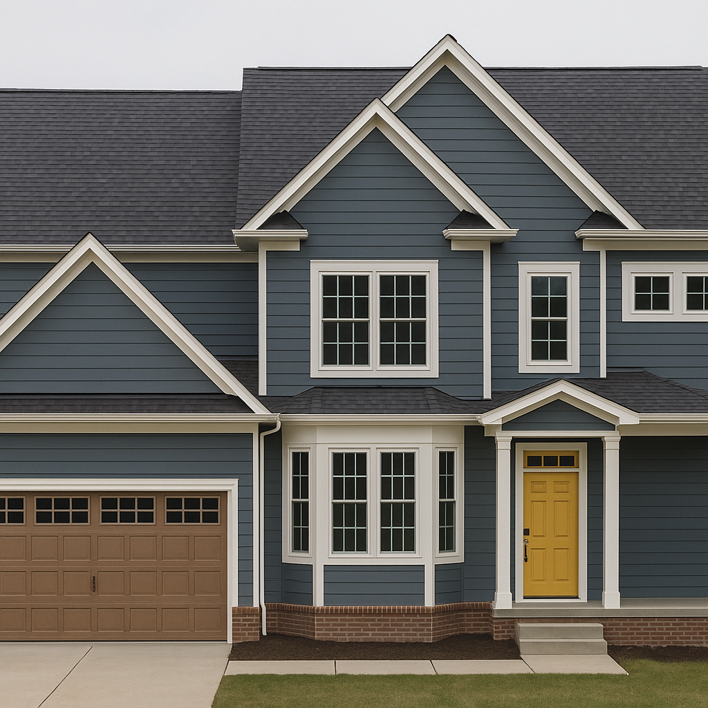 Modern Family Home Plan 2-Story Layout with Classic Curb Appeal