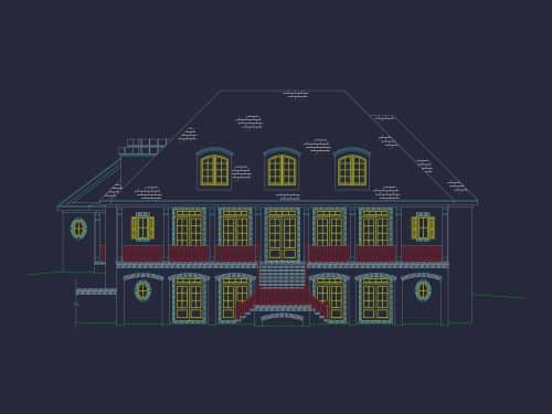 Elegant house Plan - Luxury Floor Plan & CAD Design Blueprint