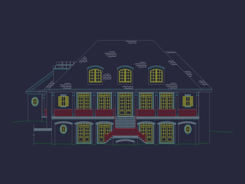 Elegant house Plan - Luxury Floor Plan & CAD Design Blueprint