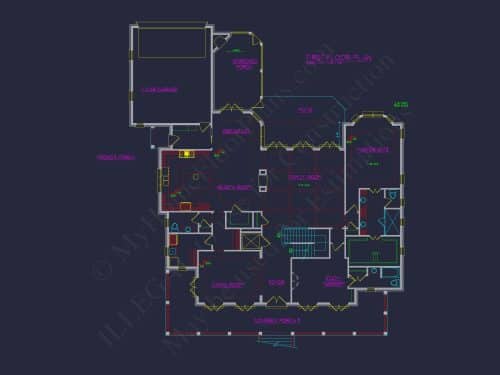 Elegant house Plan - Luxury Floor Plan & CAD Design Blueprint