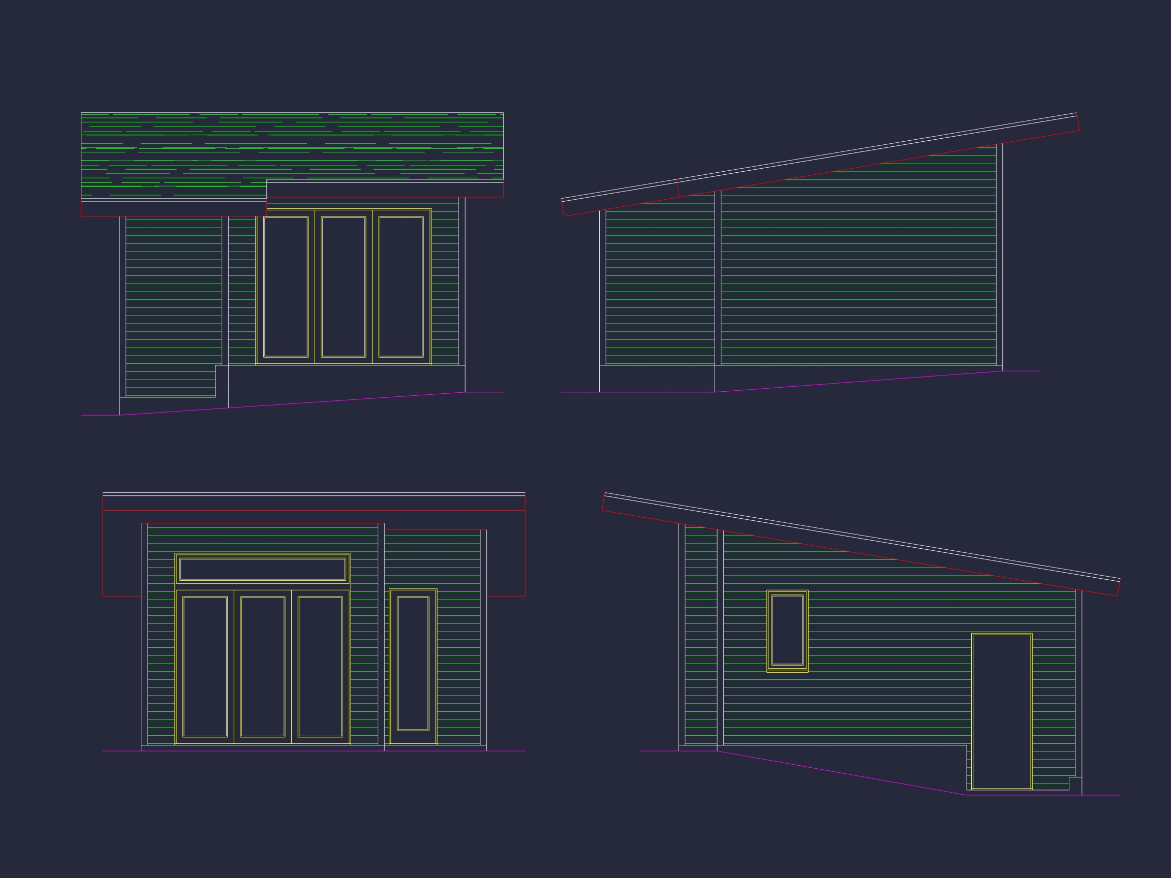 Modern Pool House Floor Plan with Sloped Lot Architecture