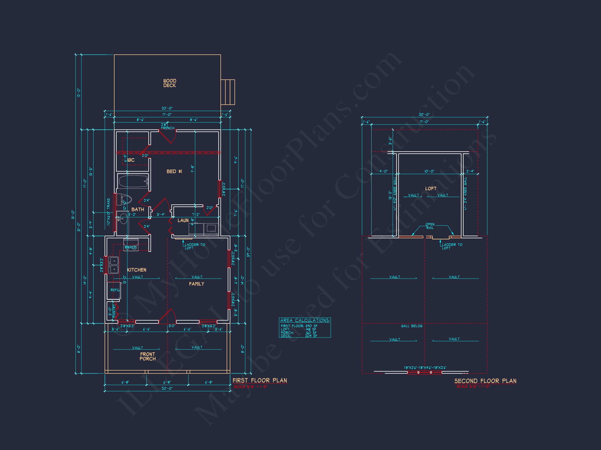 Cozy 1-Bedroom House Plan with Vaulted Ceilings & Open Layout