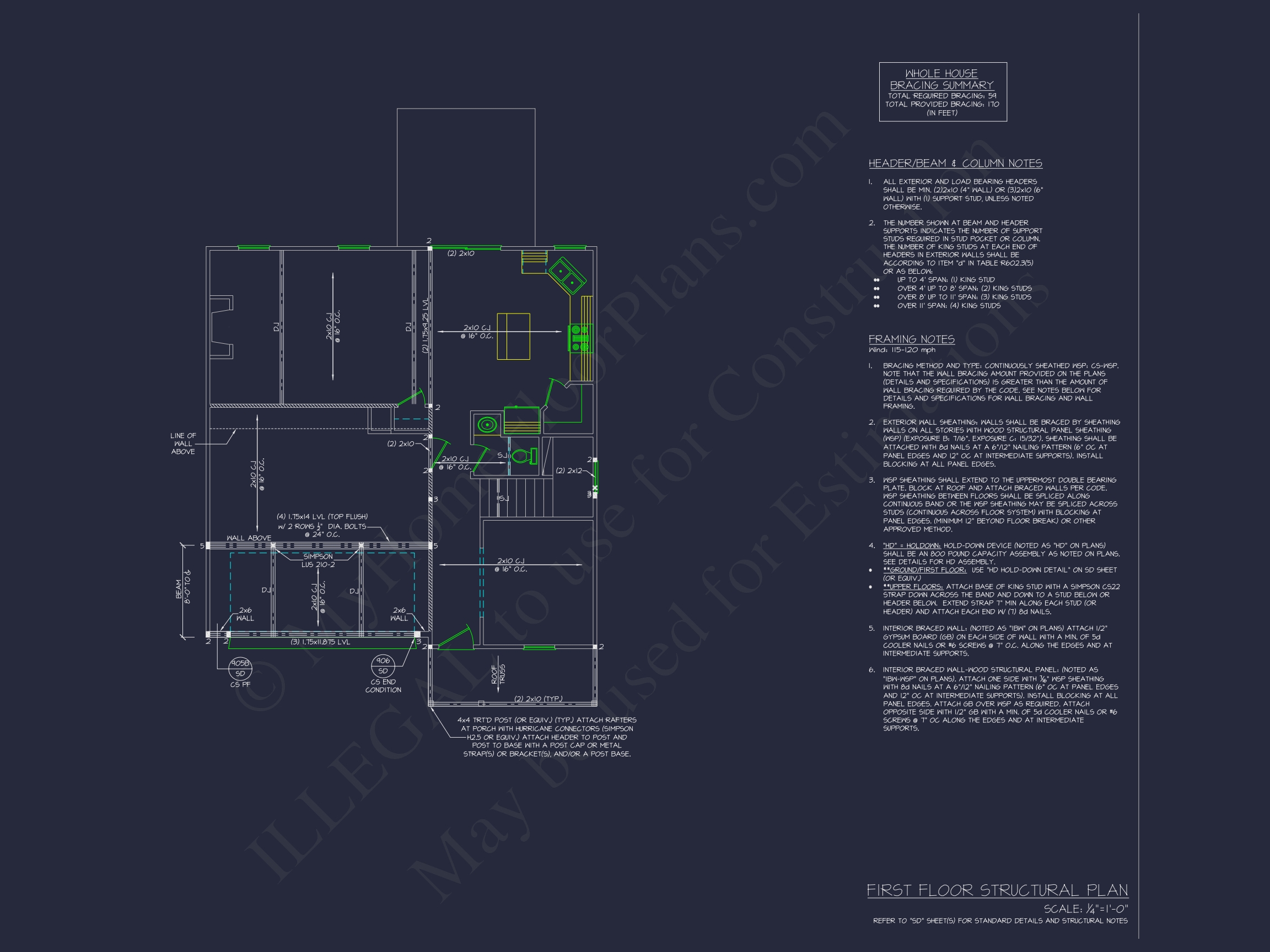 Elegant Craftsman Home Plan with 2 Floors and Spacious Design