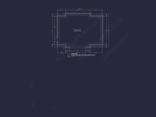 Charming Pool House Plan with Vaulted Ceilings & CAD Blueprints