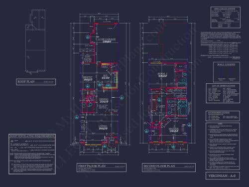 Colonial Revival Townhome with 2 Stories and CAD Blueprint