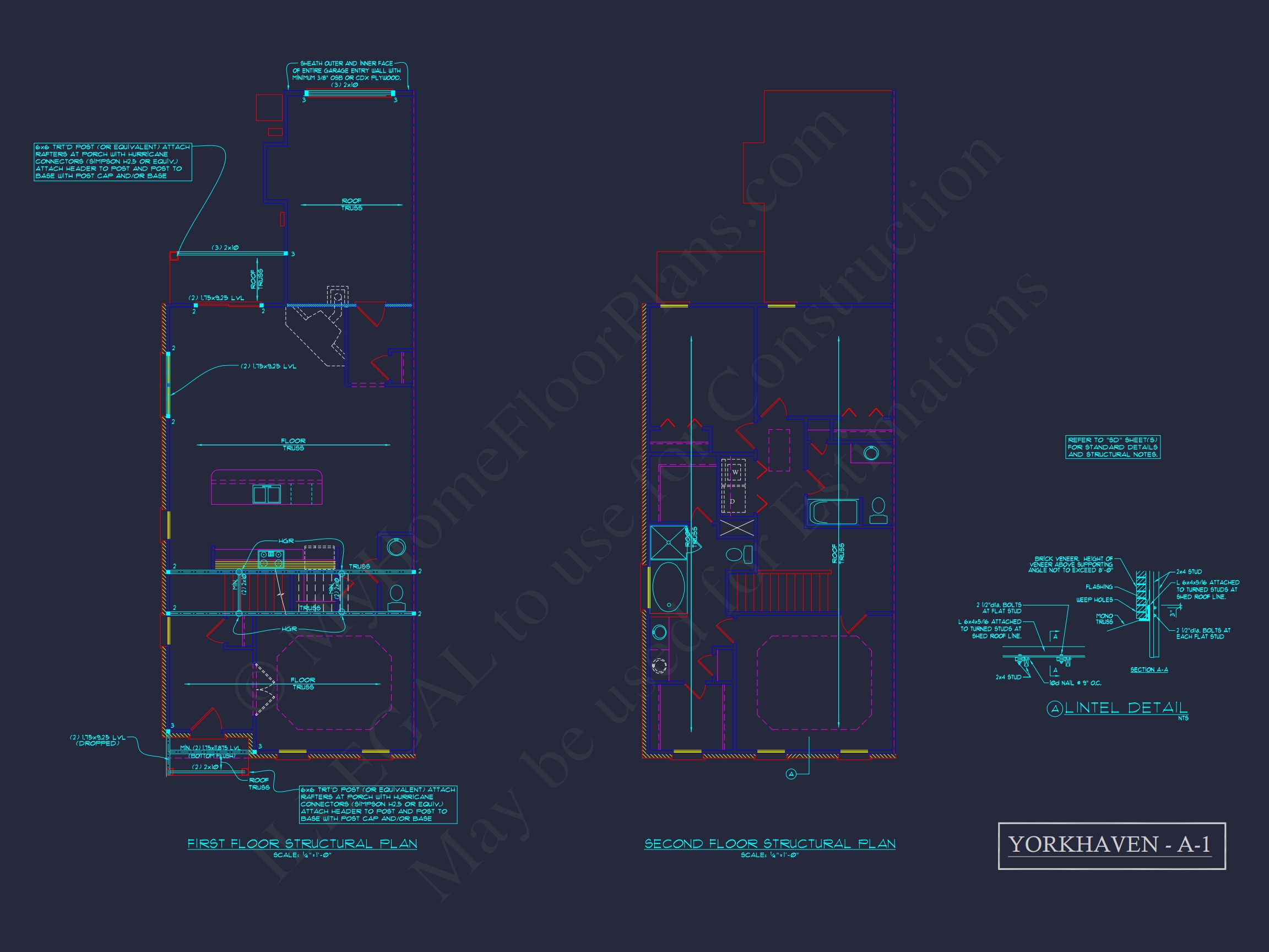 Colonial Revival Townhome with 2 Stories and CAD Blueprint