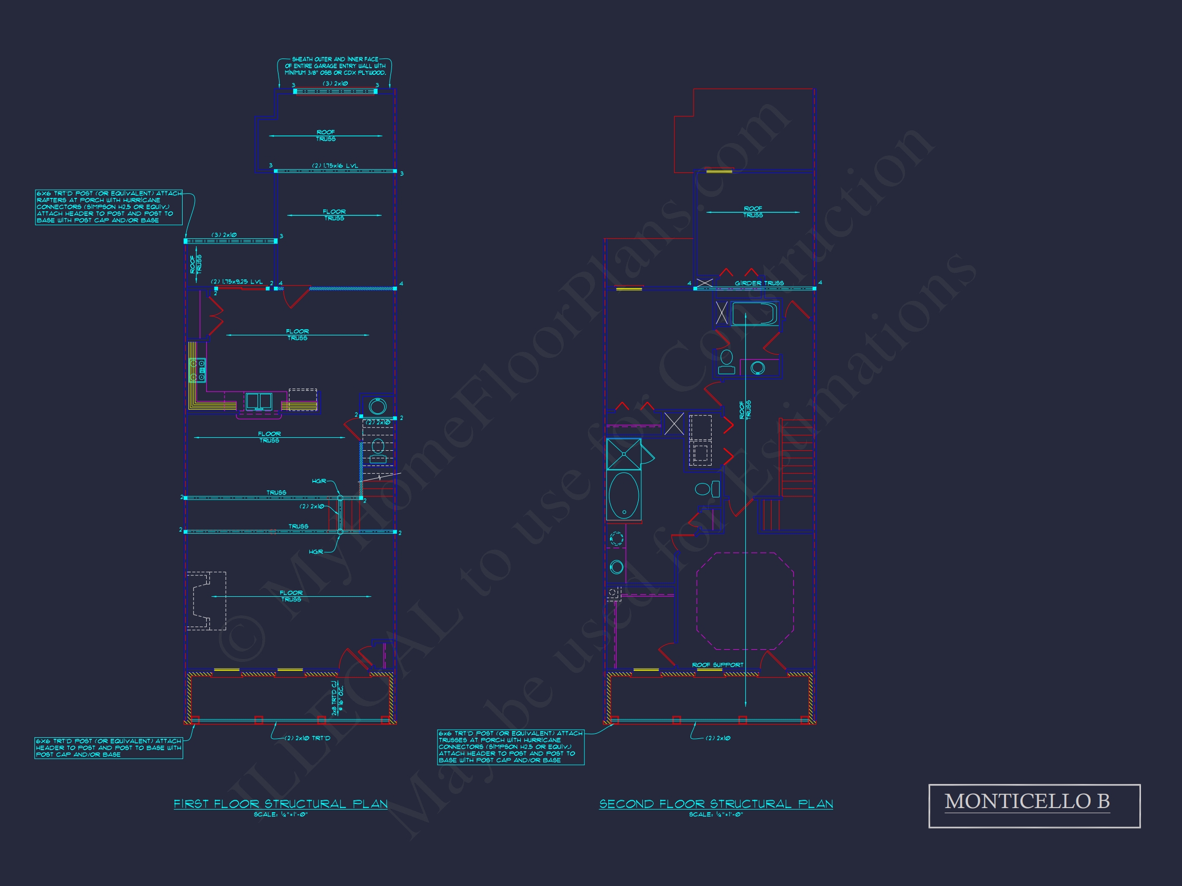 Colonial Revival Townhome: Detailed CAD Blueprint & Rear Garage