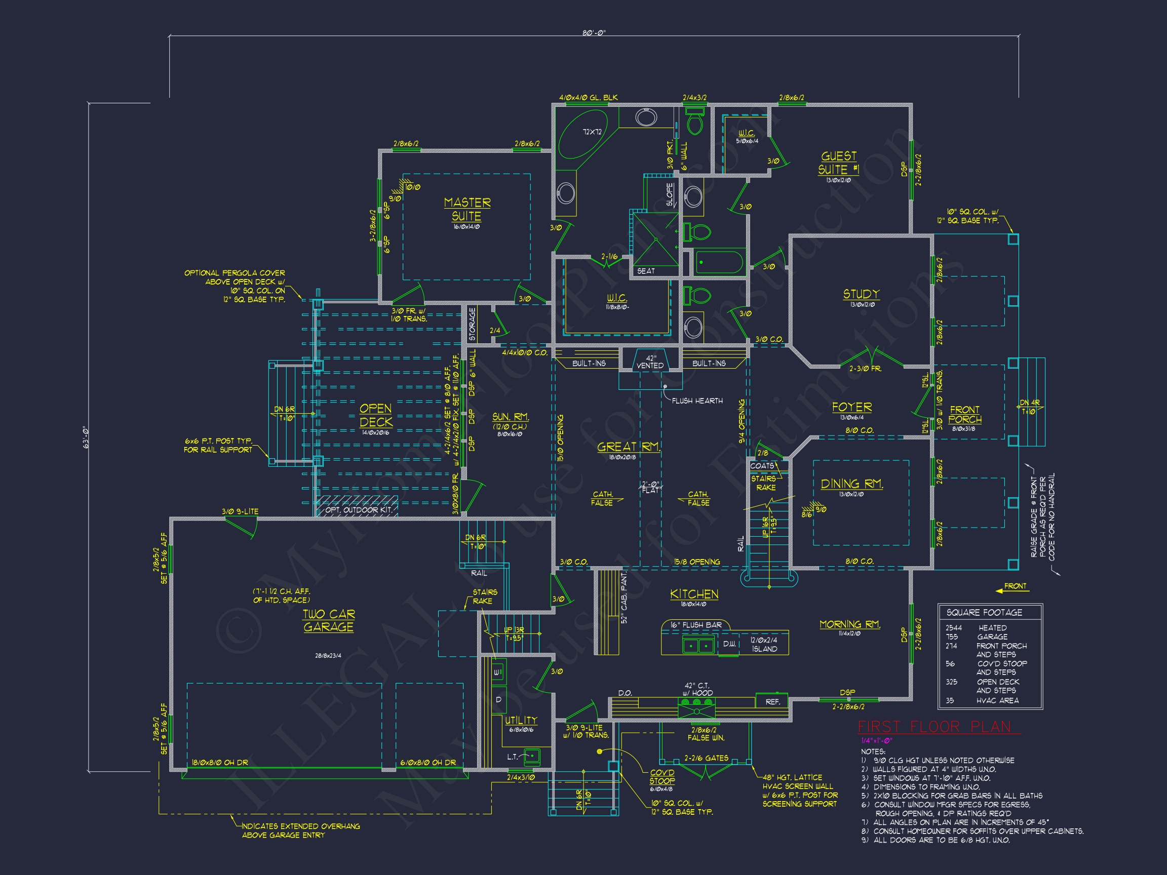 Spacious 2-Story House Plan with Traditional Southern Charm
