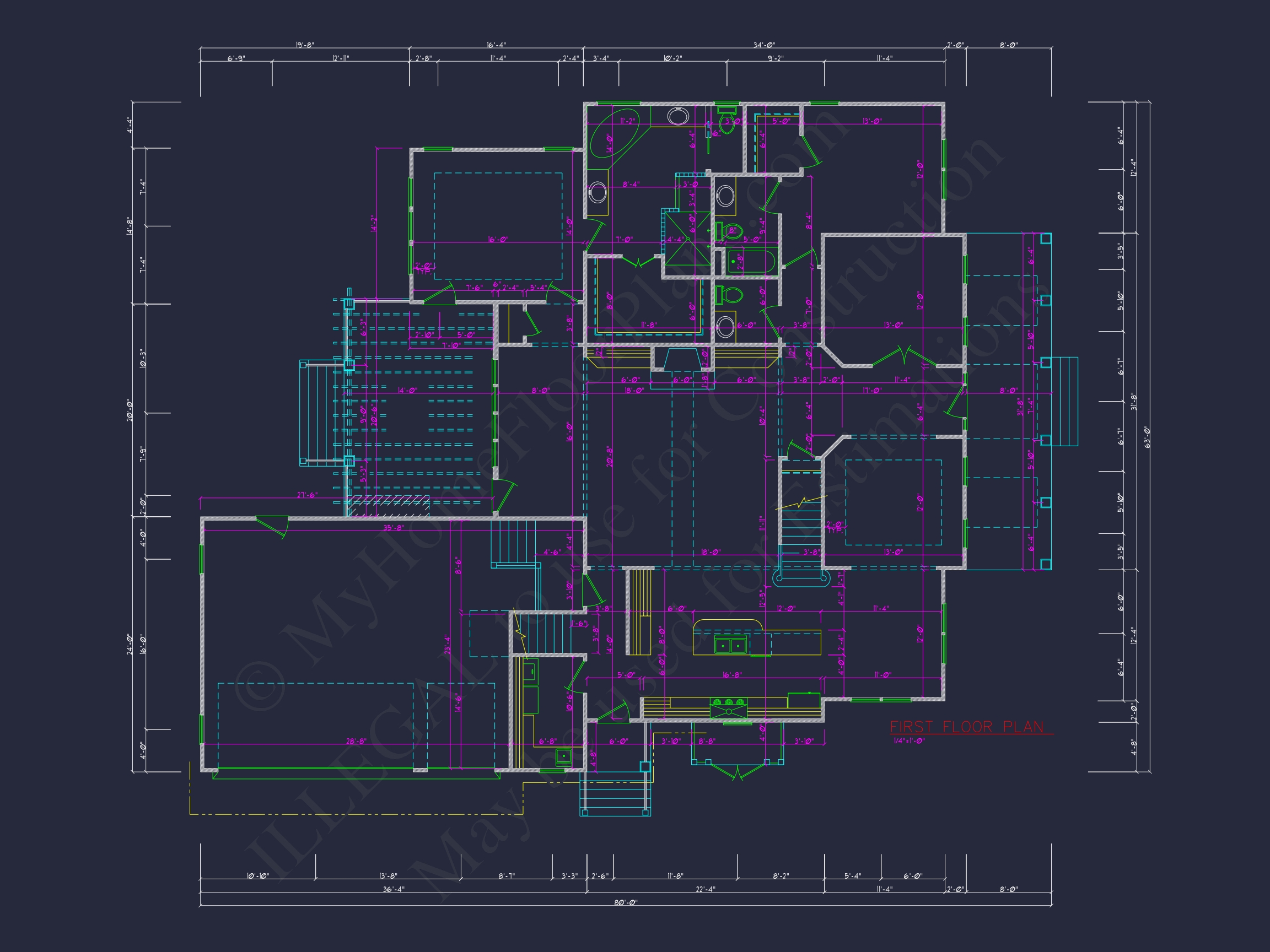 Spacious 2-Story House Plan with Traditional Southern Charm