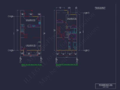 Traditional 7-Unit Townhome Floor Plan with Colonial Revival Design
