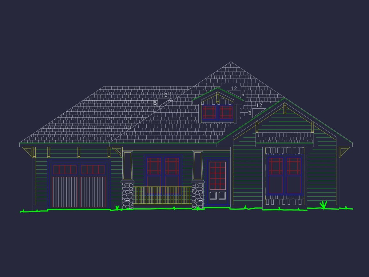 Compact 1-Story Home Plan with Garage and Open Floor Design