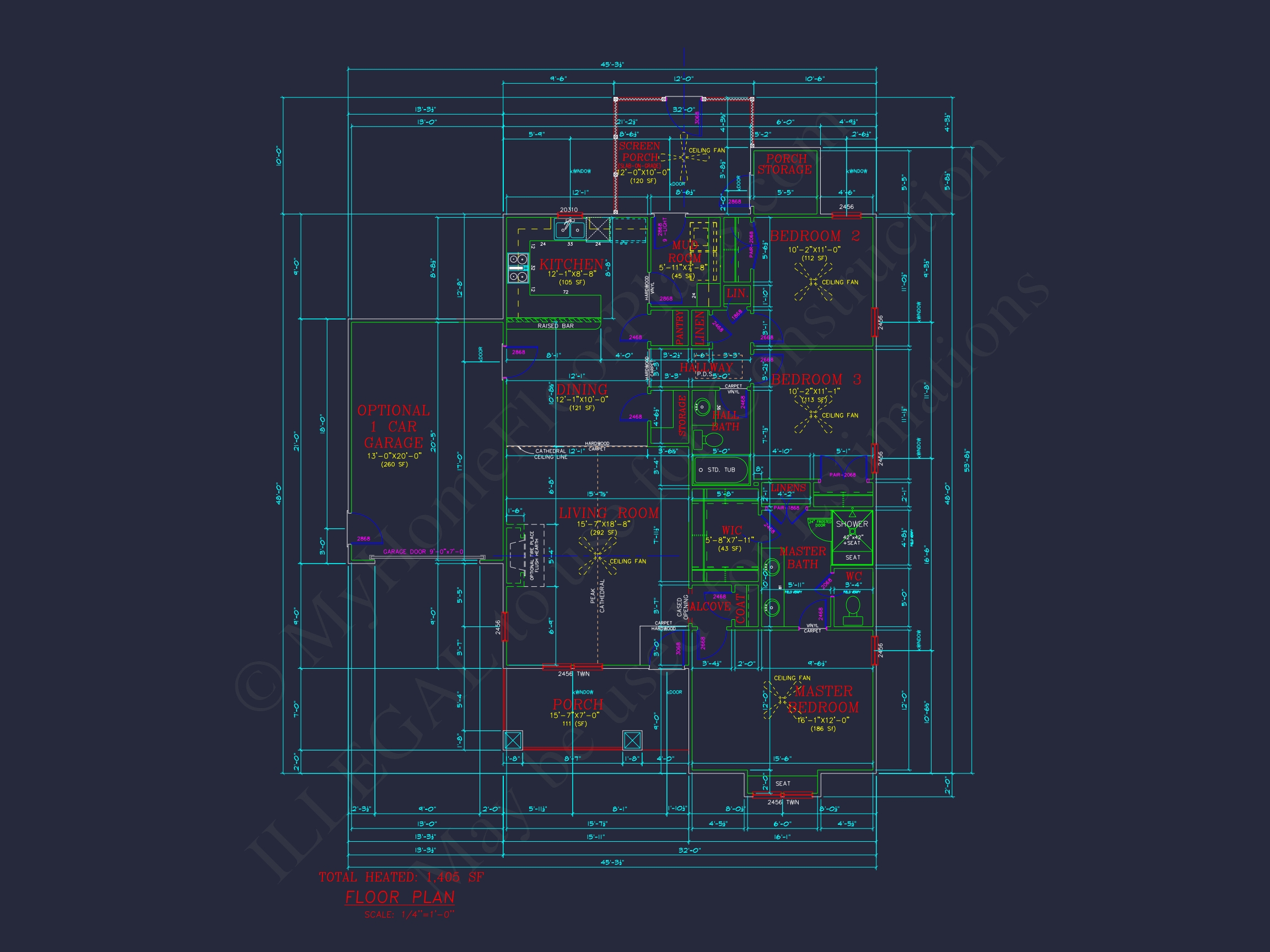 Compact 1-Story Home Plan with Garage and Open Floor Design