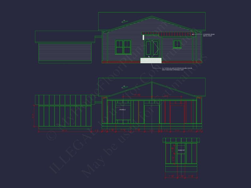 Spacious 3-Bedroom Single-Story House Plan with Detached Garage