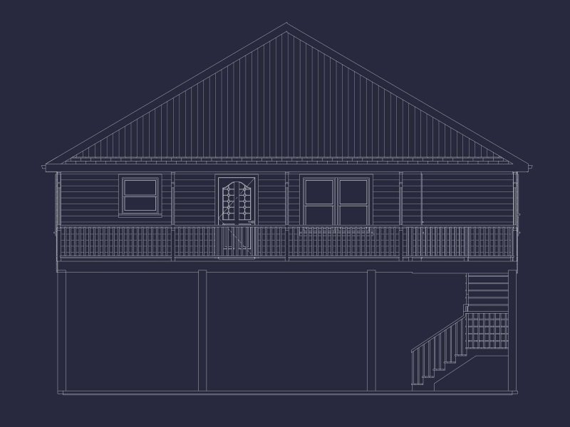 Coastal Home Plan with 3 Bedrooms, 2 Baths & CAD Designs