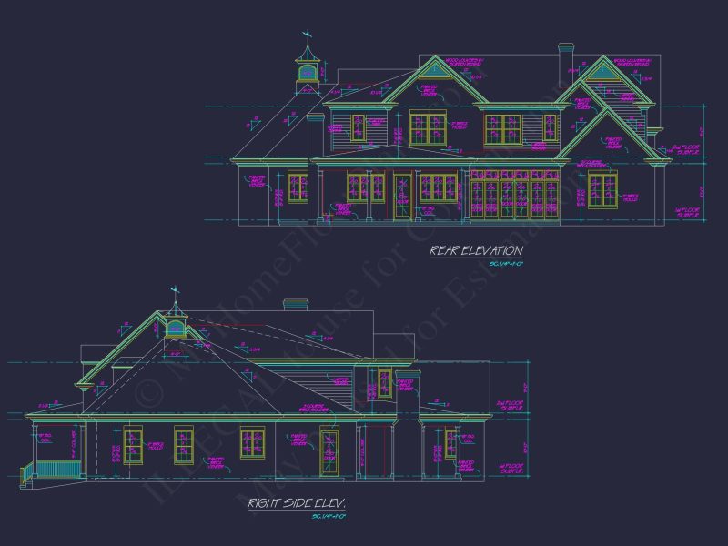Elegant 2-Story House Plan with Brick Exterior & Fireplace Charm