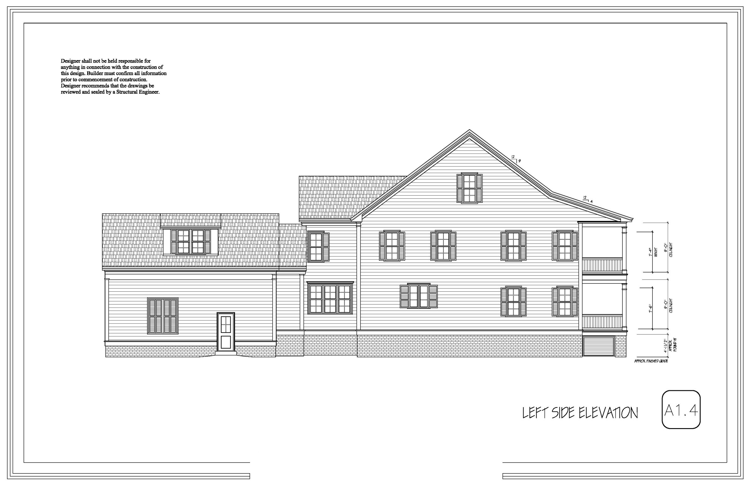 Elegant 2-Story House Plan with Colonial Architecture & CAD Blueprints