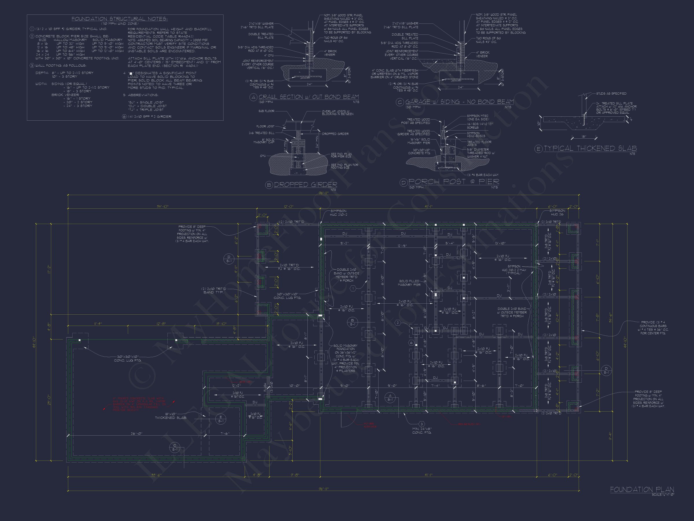 Elegant 2-Story House Plan with Colonial Architecture & CAD Blueprints