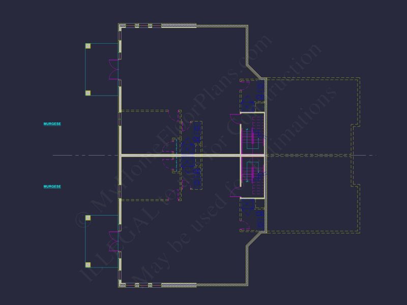 Traditional Duplex Home Plan with CAD Designs & Spacious Floor Layout