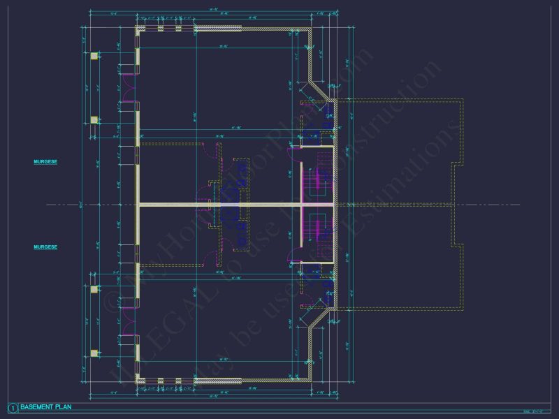 Traditional Duplex Home Plan with CAD Designs & Spacious Floor Layout