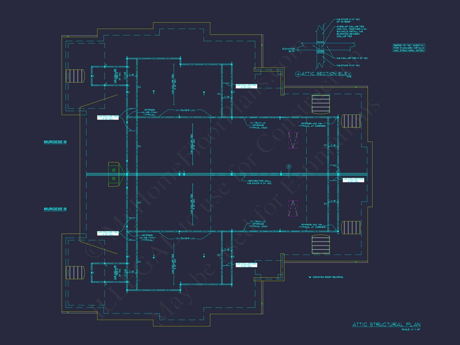 Traditional Duplex Home Plan with CAD Designs & Spacious Floor Layout
