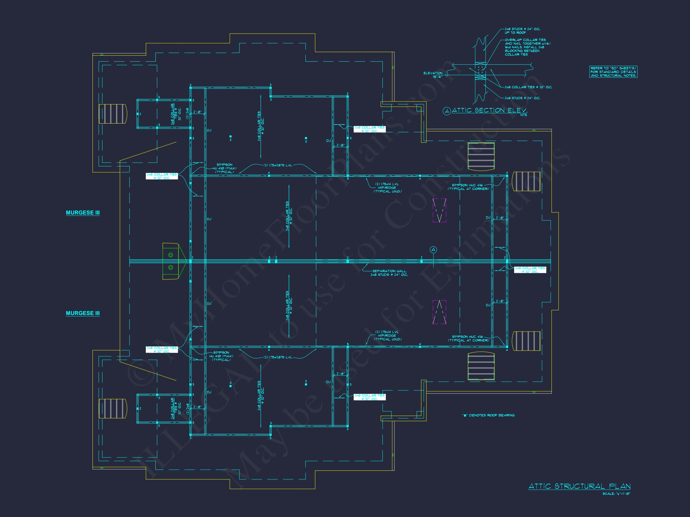 Traditional Duplex Home Plan with CAD Designs & Spacious Floor Layout