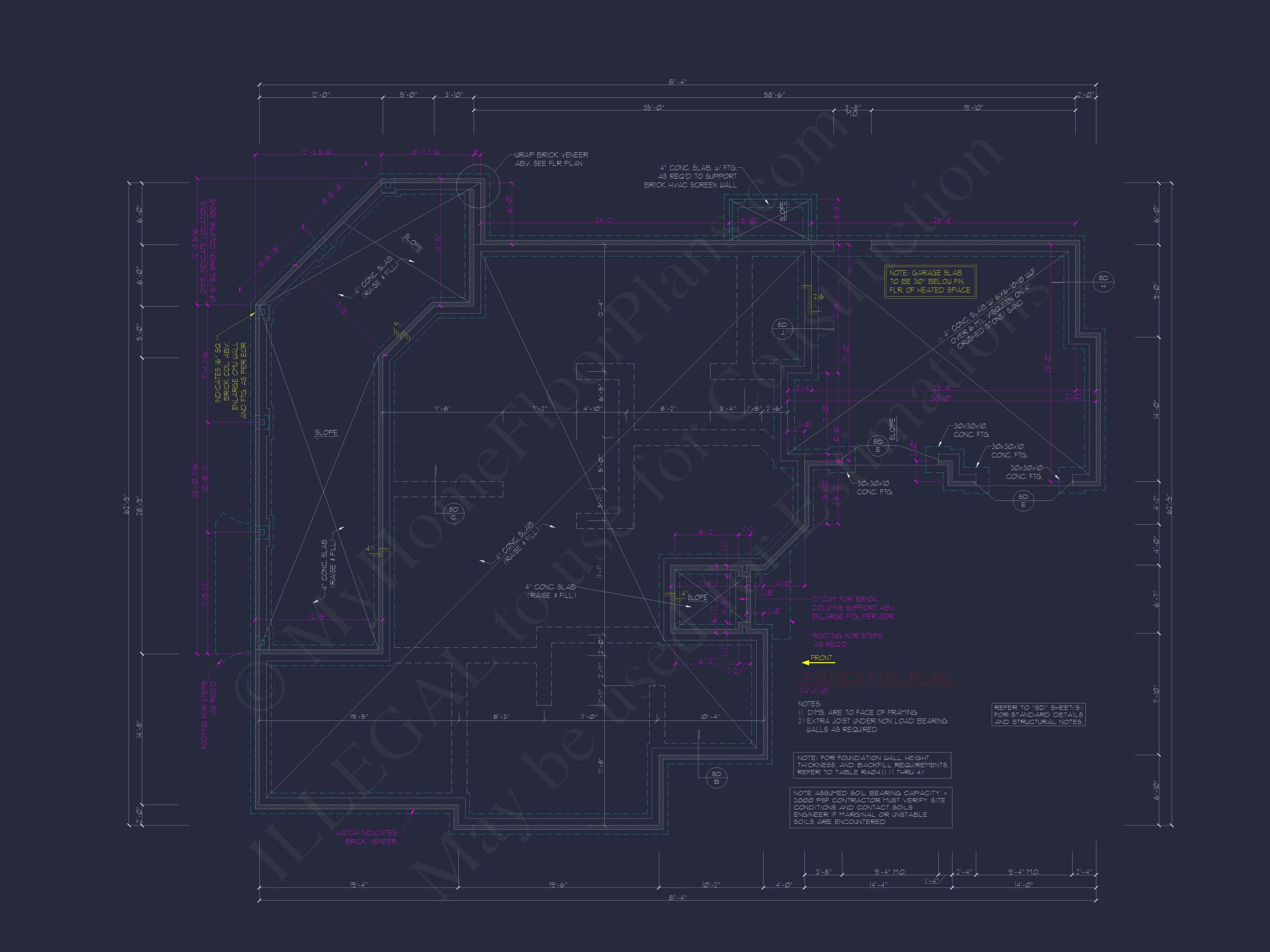 Elegant 2-Story Home Plan with 4 Beds, CAD Blueprint Designs