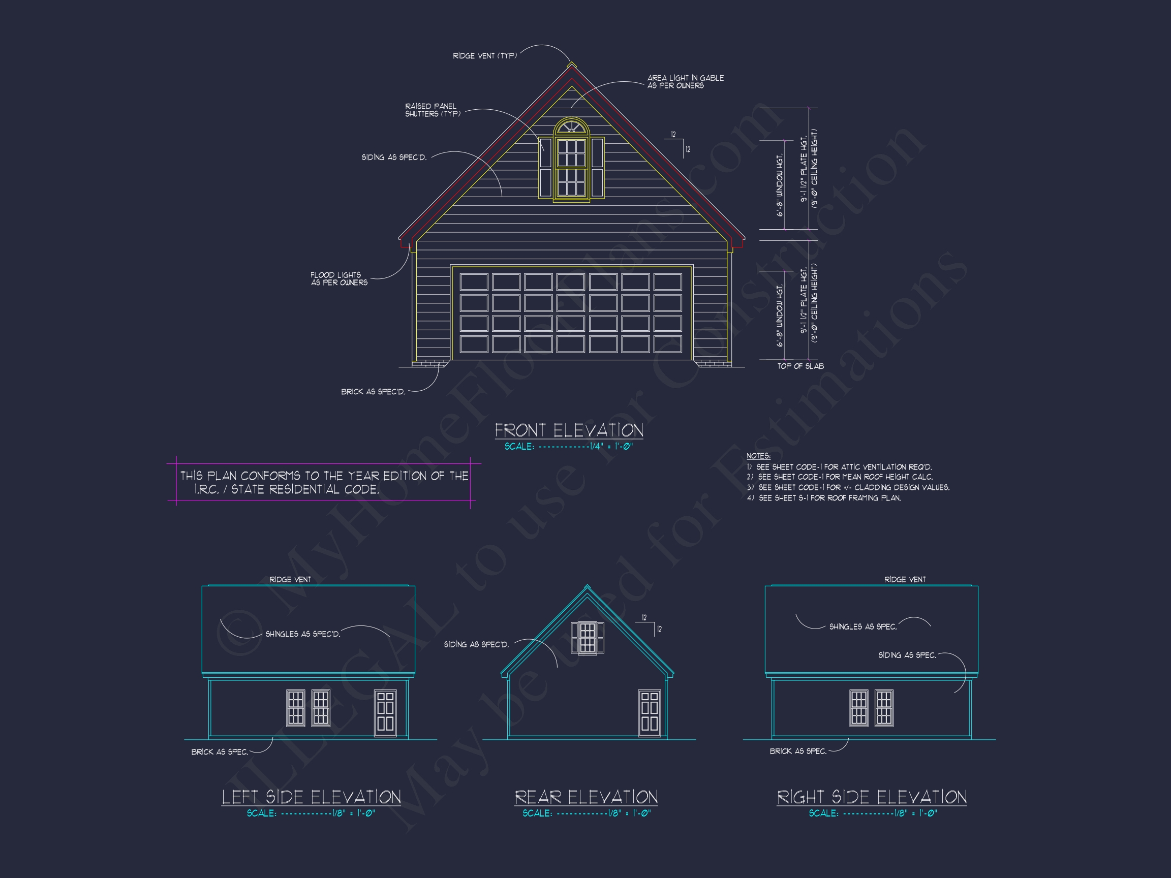 24x30 Garage Floor Plan with Attic and CAD Blueprint Designs