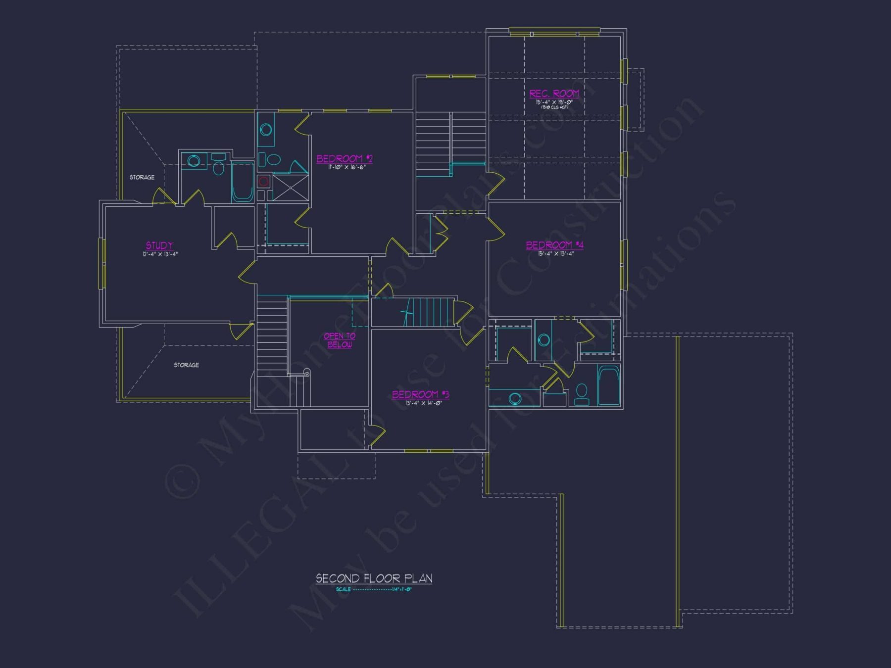 Traditional 4-Bedroom House Plan with Front-Entry Garage