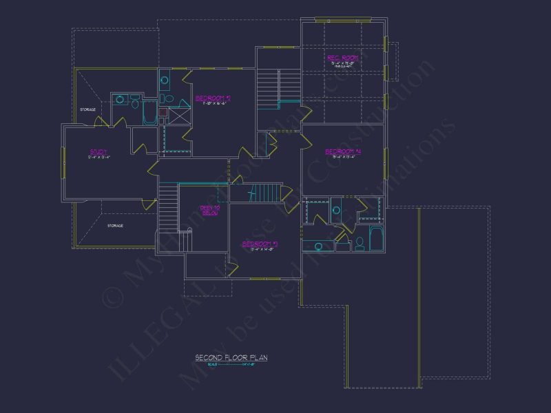 Traditional 4-Bedroom House Plan with Front-Entry Garage