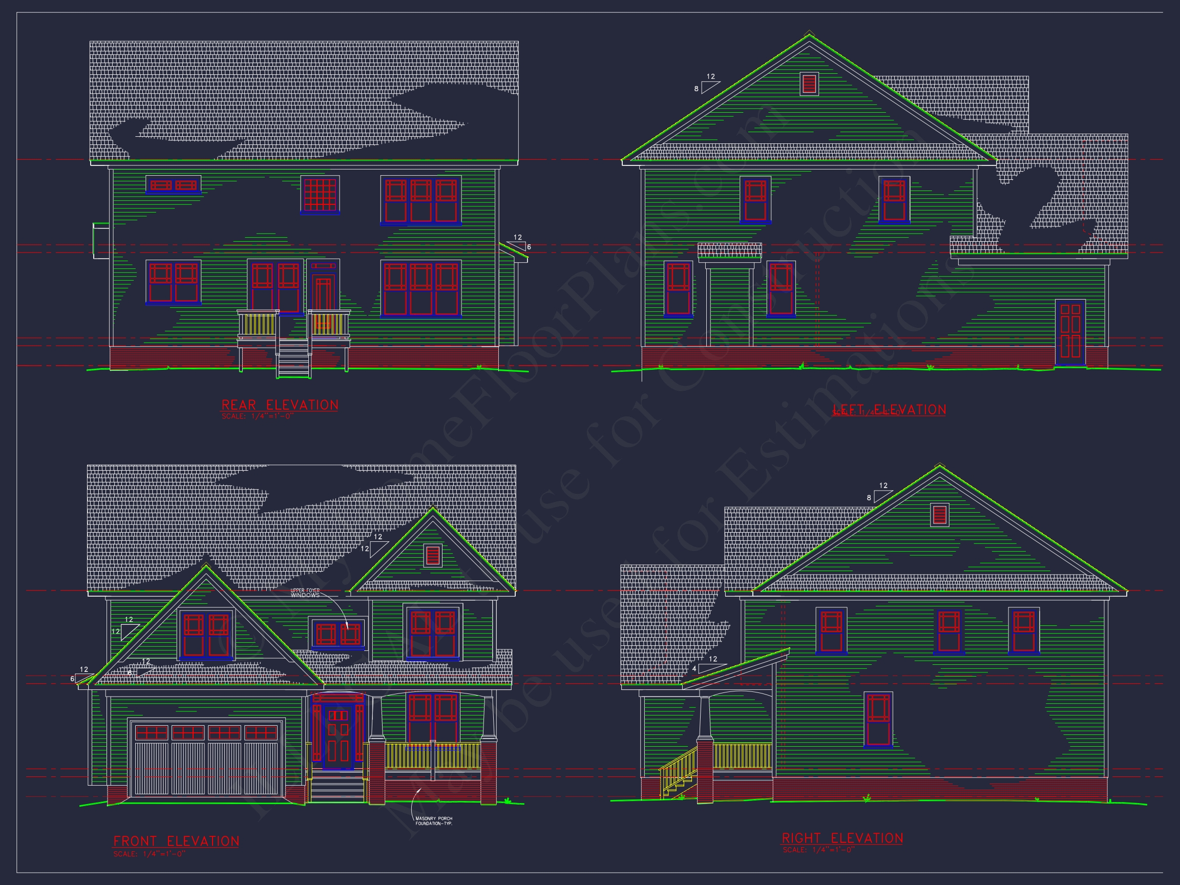 Spacious 4-Bedroom Home Plan with Open Layout and CAD Files