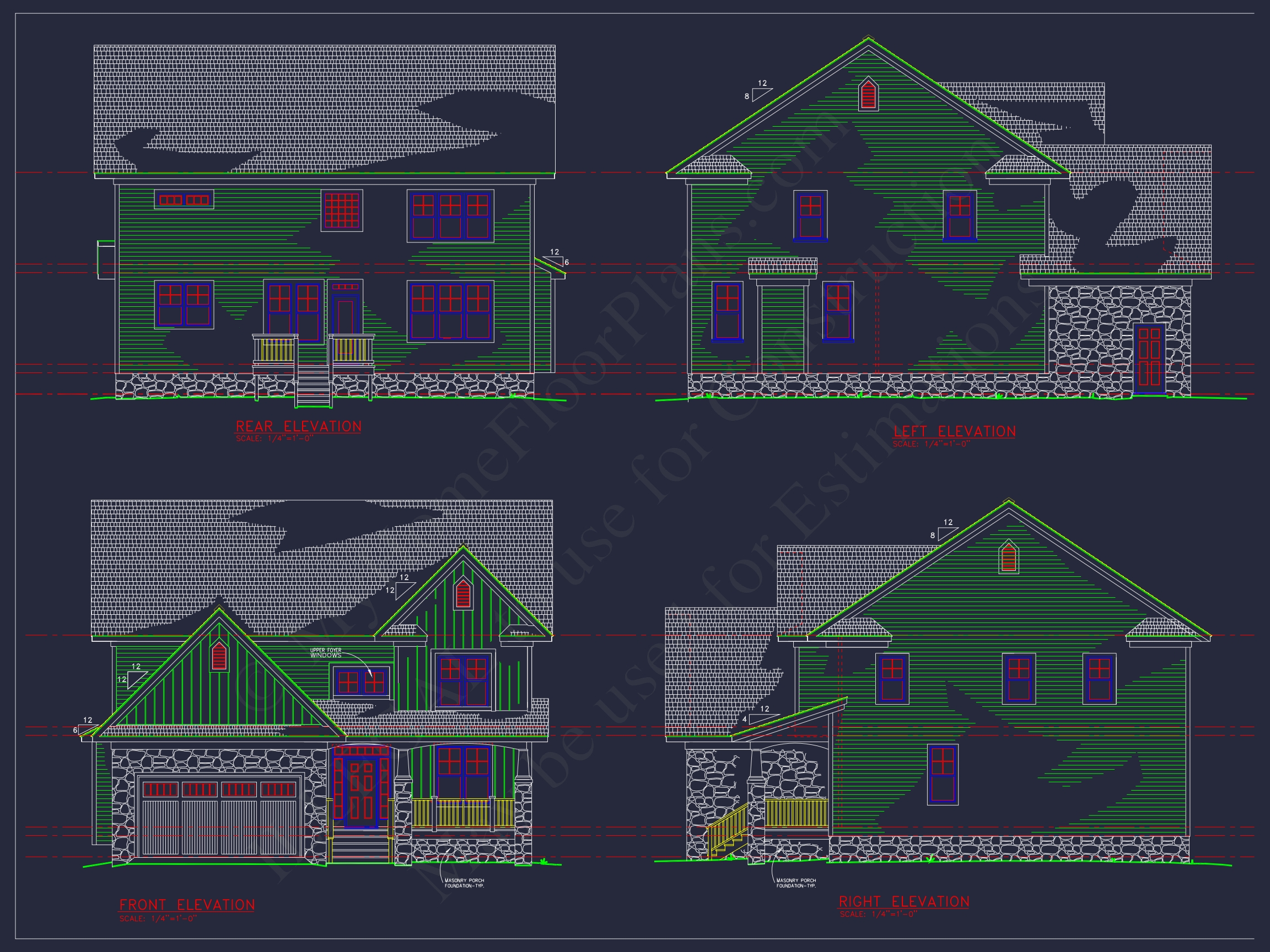 Spacious 4-Bedroom Home Plan with Open Layout and CAD Files