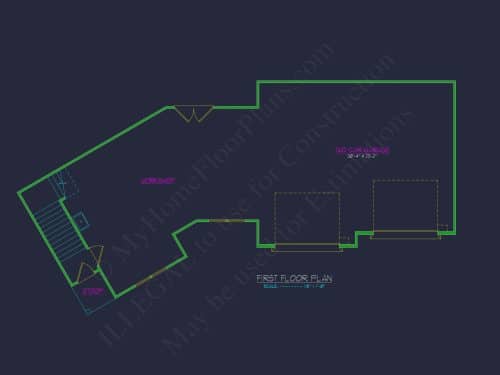 2-Story House Plan with Workshop and CAD Architecture Design