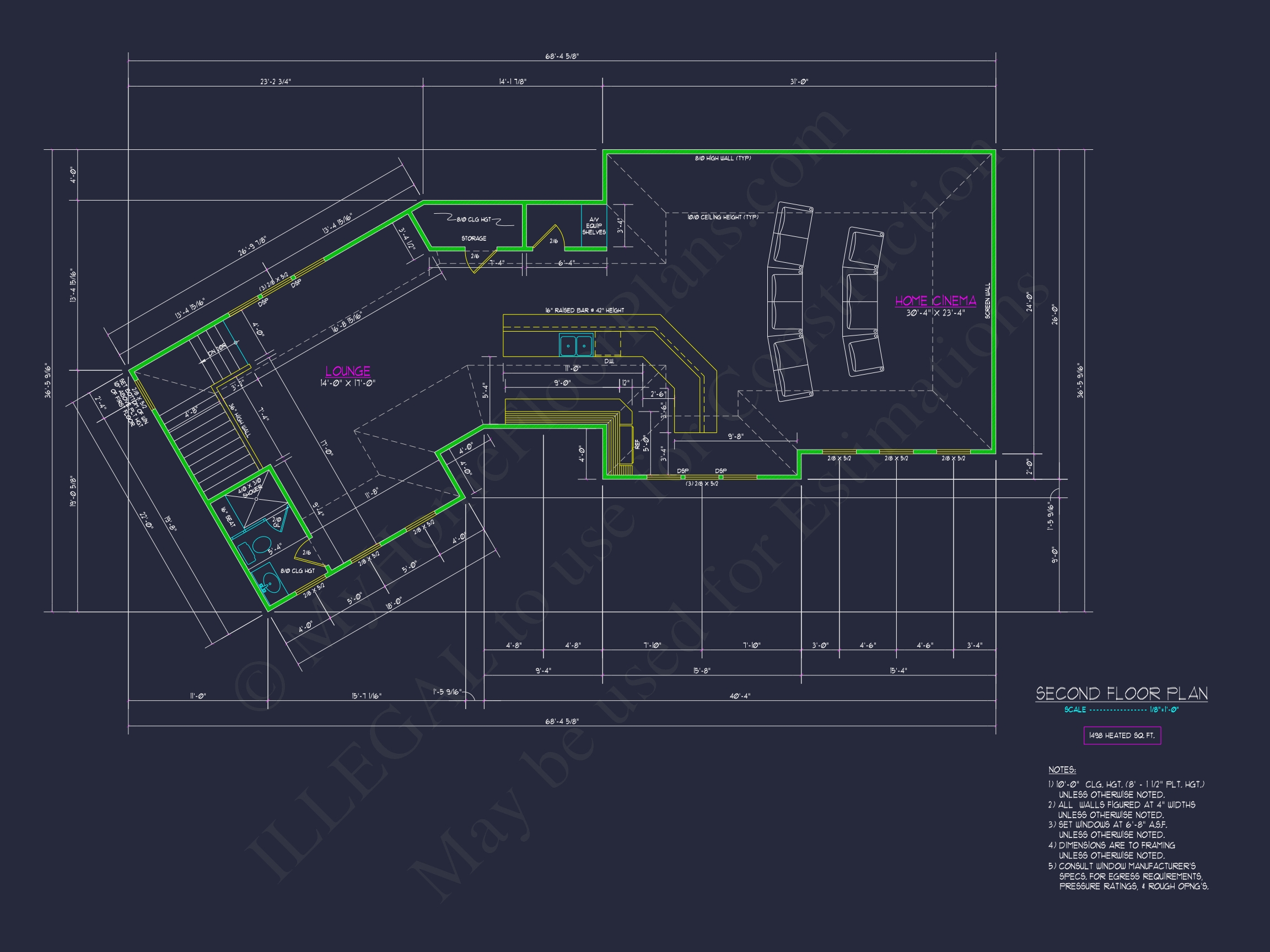 2-Story House Plan with Workshop and CAD Architecture Design