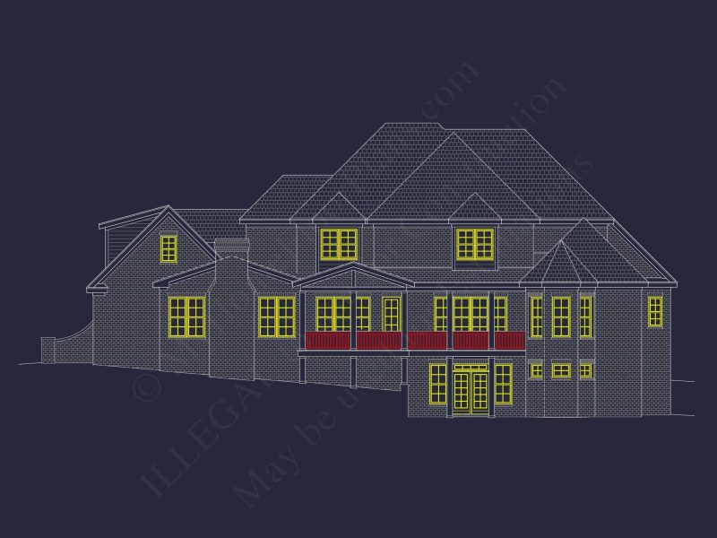 Luxury 2-Story House Plan with Wine Room, Outdoor Kitchen & 3-Car Garage