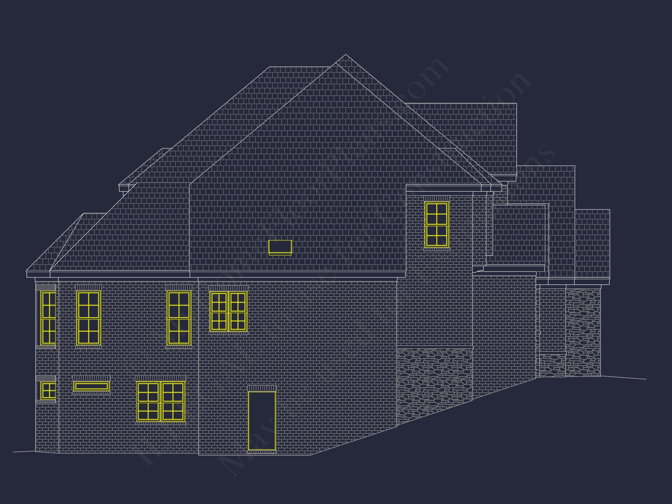 Luxury 2-Story House Plan with Wine Room, Outdoor Kitchen & 3-Car Garage