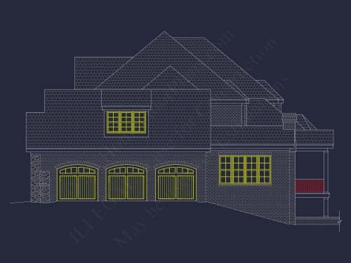 Luxury 2-Story House Plan with Wine Room, Outdoor Kitchen & 3-Car Garage