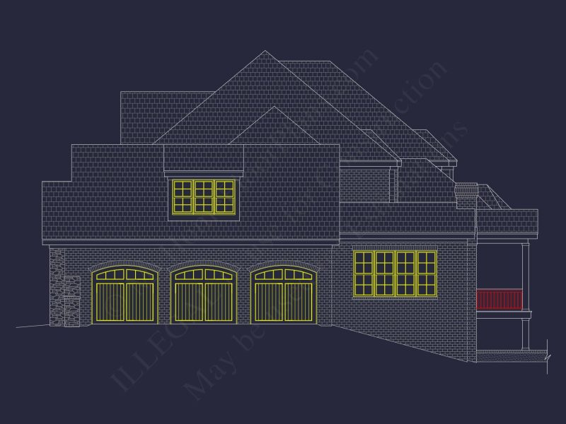 Luxury 2-Story House Plan with Wine Room, Outdoor Kitchen & 3-Car Garage