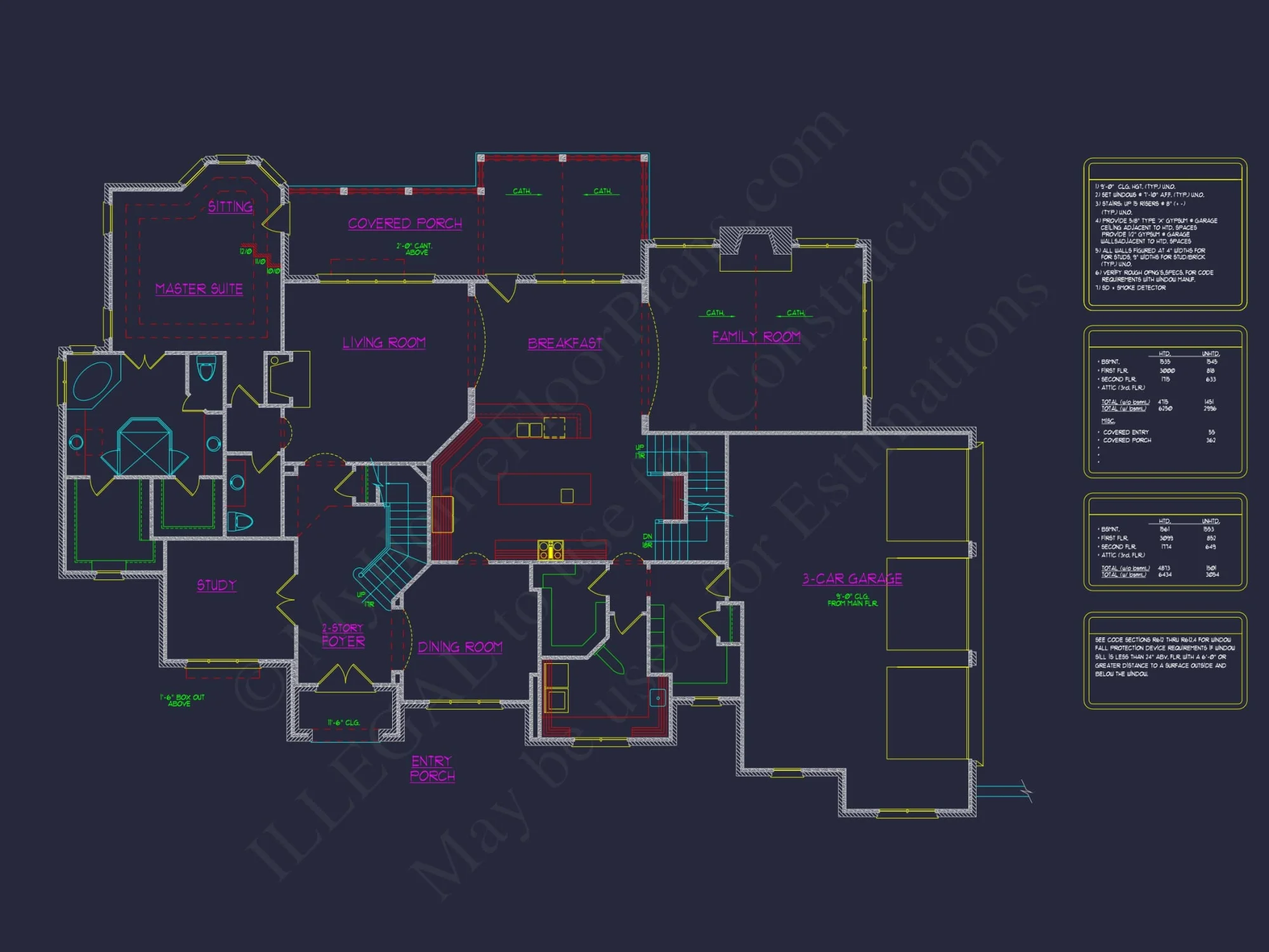 Luxury 2-Story House Plan with Wine Room, Outdoor Kitchen & 3-Car Garage