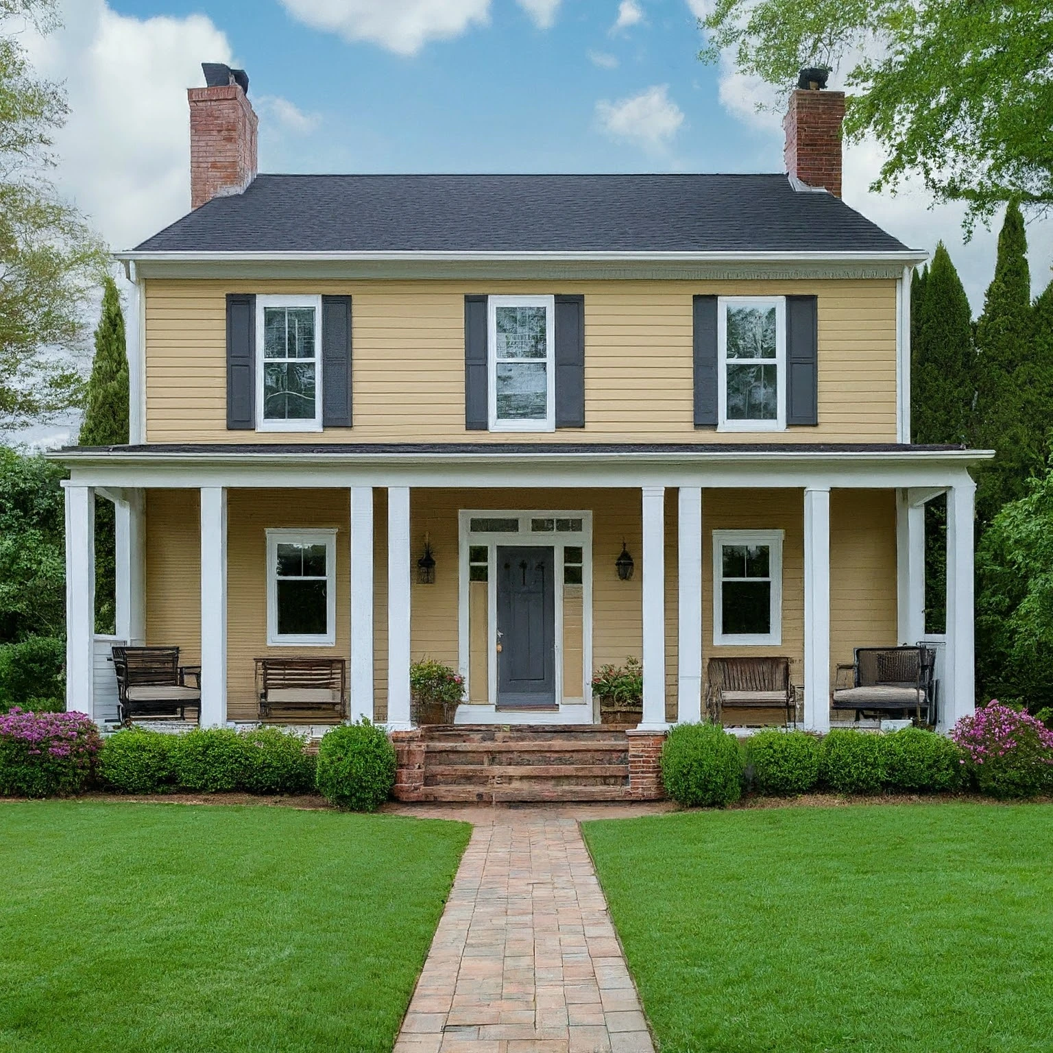 Colonial Home Plan Design Exterior