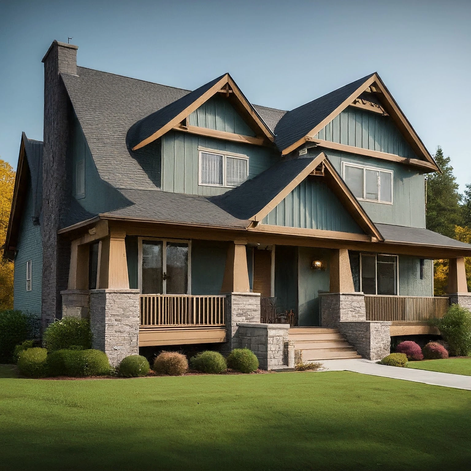 Craftsman Home Floor Plan Design Exterior