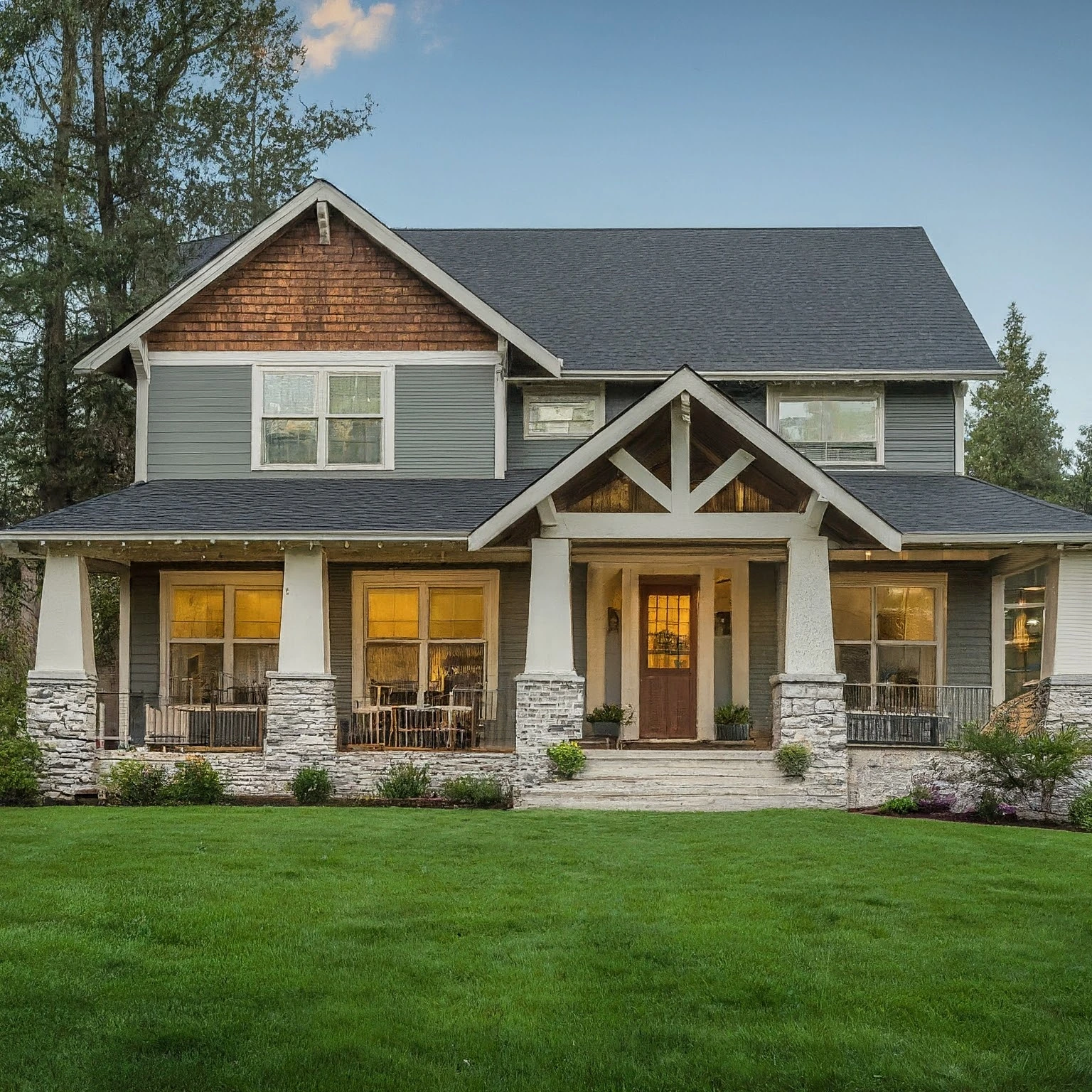 Craftsman Home Floor Plan Design Exterior