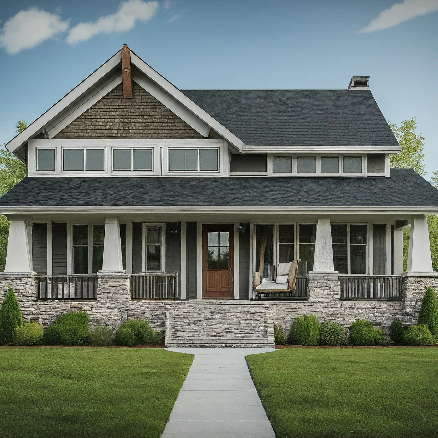 Craftsman Home Floor Plan Design Exterior