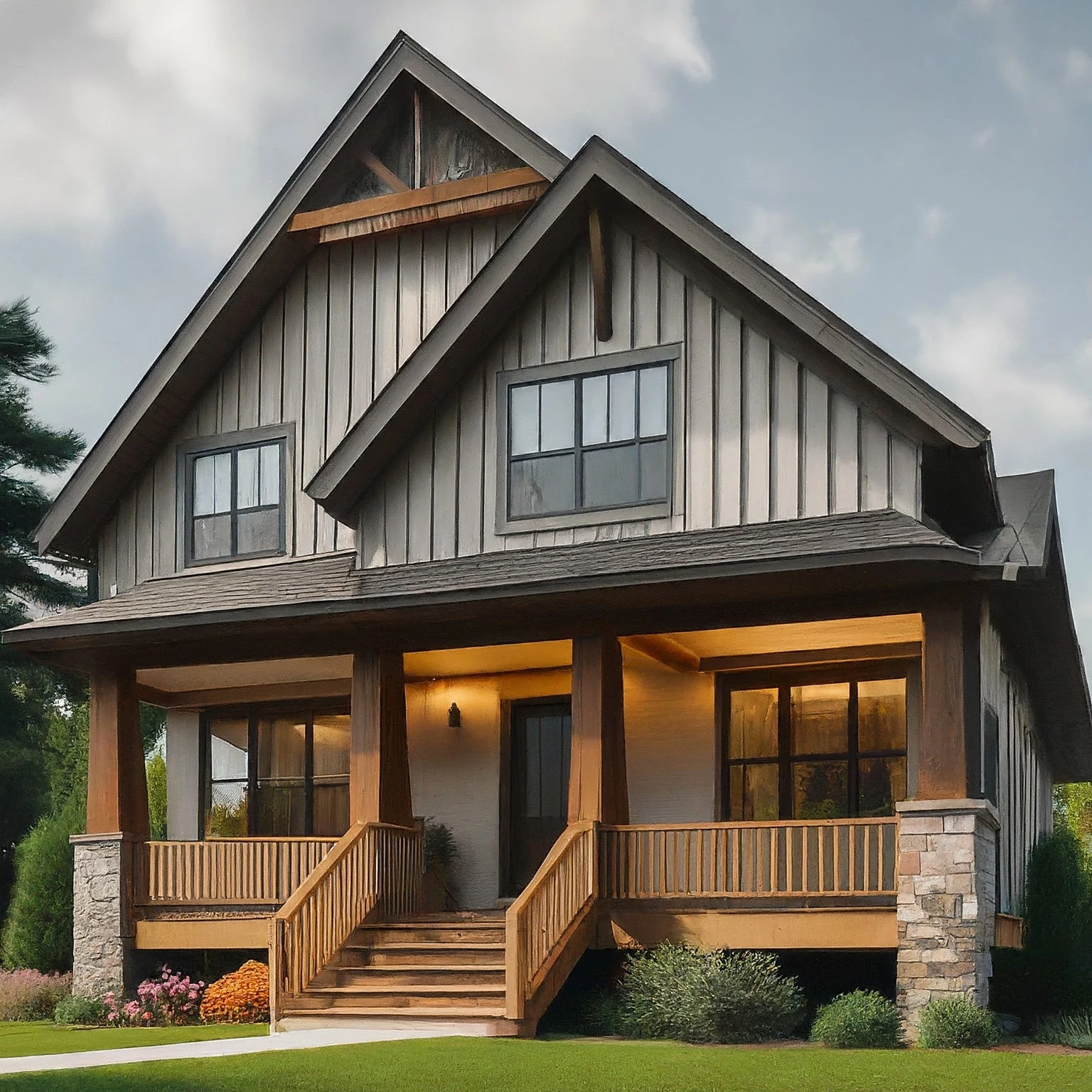 Craftsman Home Floor Plan Design Exterior