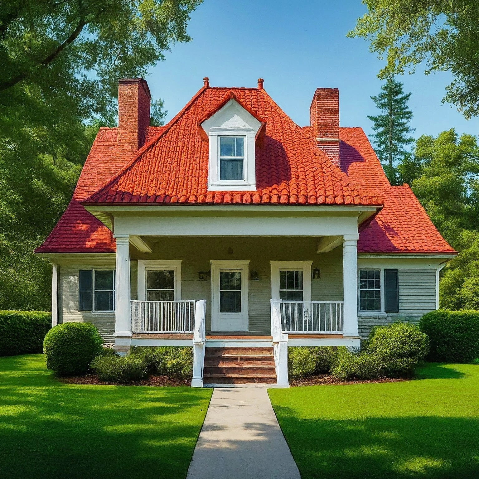 European-American Home Plan Exterior 