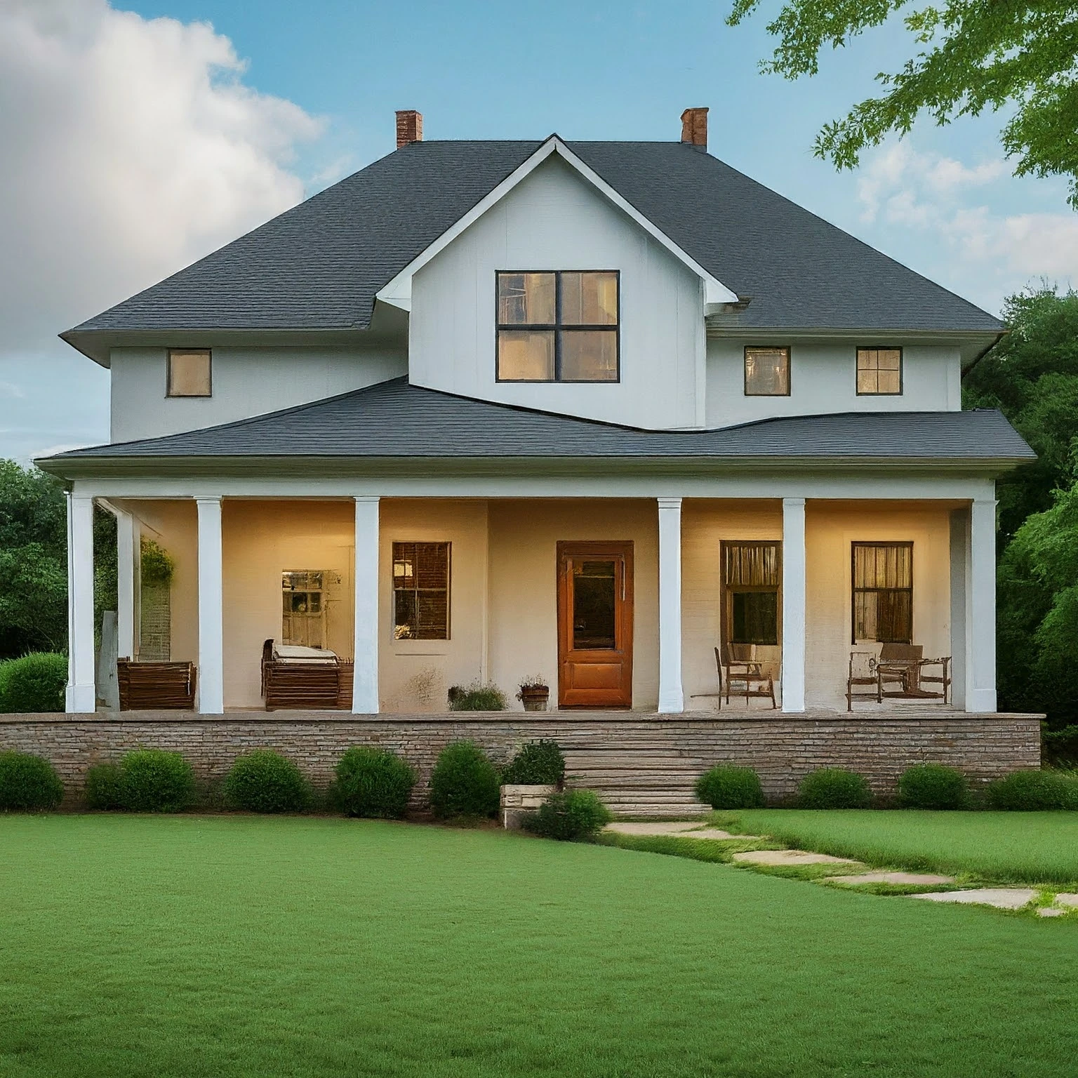 Farmhouse Home Plan Exterior 