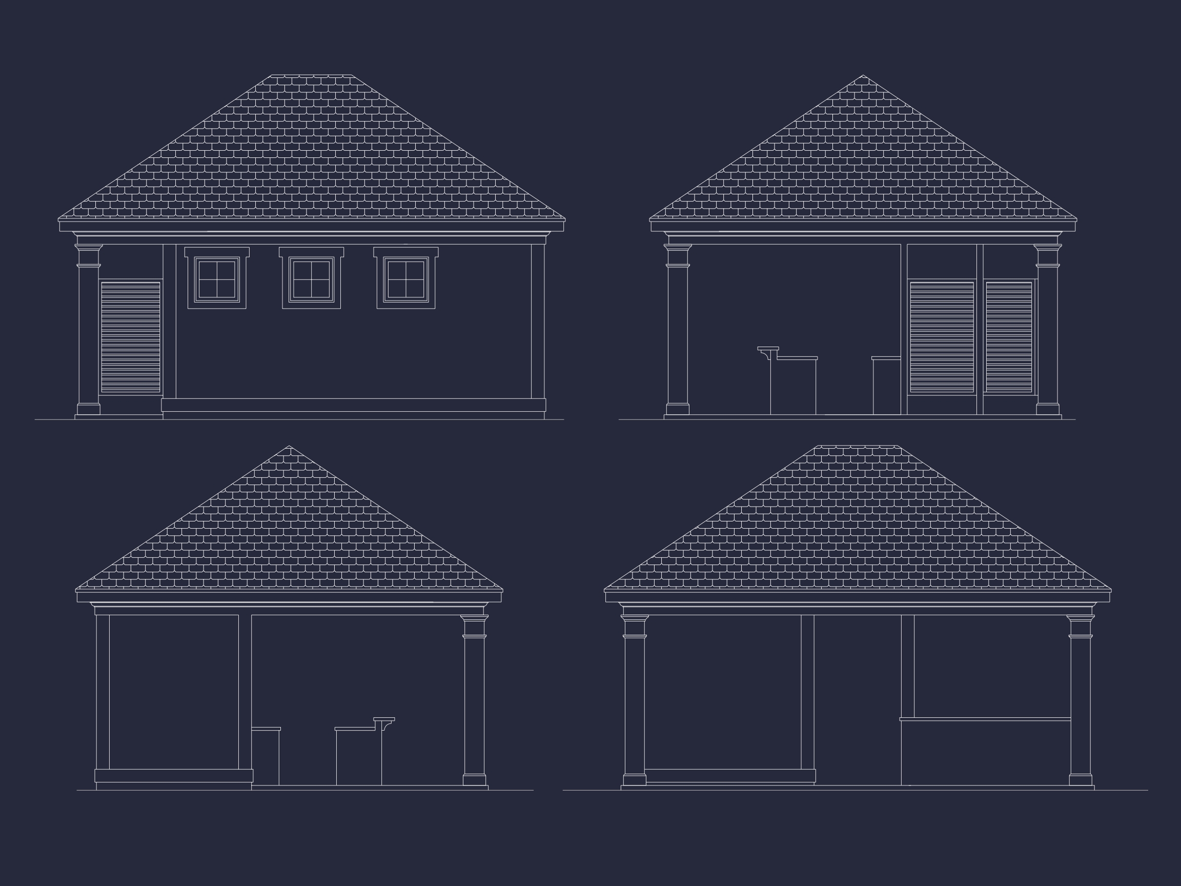 Modern Poolhouse Design with Lanai and Floor Plan Blueprint